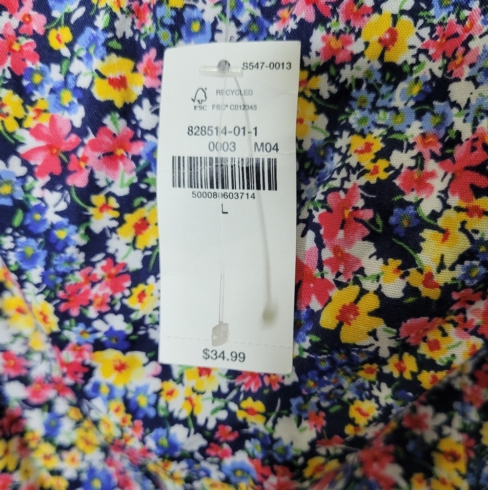 Old Navy Tie Shoulder Floral Dress Size Large NWT - Picture 11 of 11